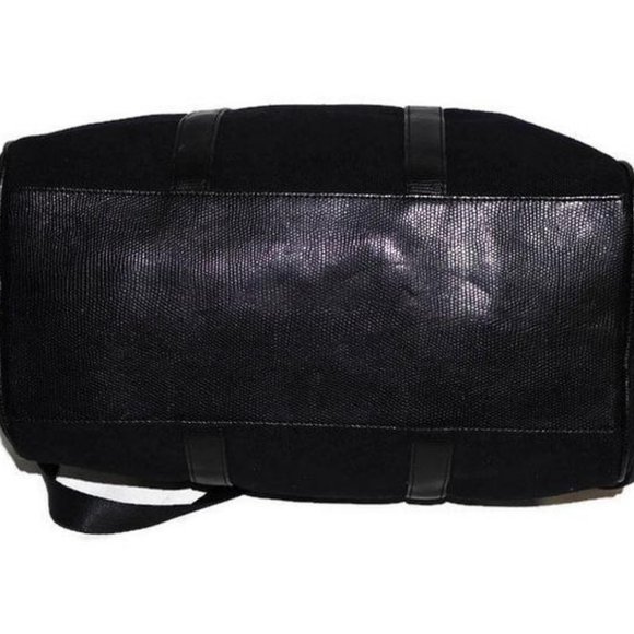 Victoria's Secret Bag Black Canvas Satchel - Picture 6 of 8